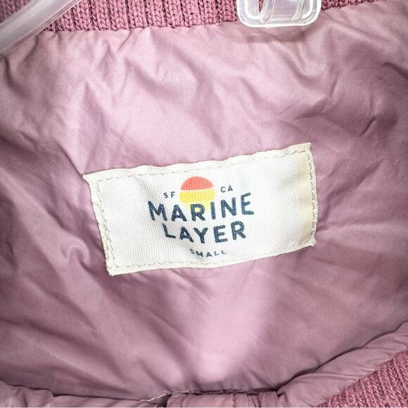 Marine Layer Meredith Puffer Coat Full Zip in Mauve Pink Size S Outdoor Gorpcore - Picture 12 of 15